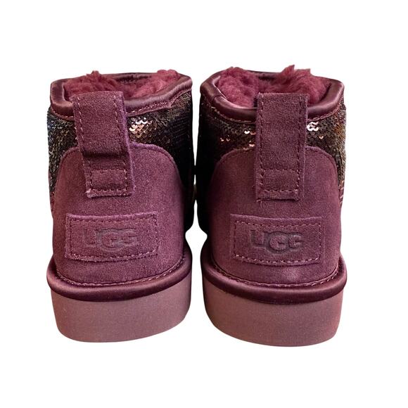 UGG WOMEN'S SIZE 6 CLASSIC ULTRA MINI MIRROR BALL WGRP WILD GRAPE 1151616 - Picture 5 of 8